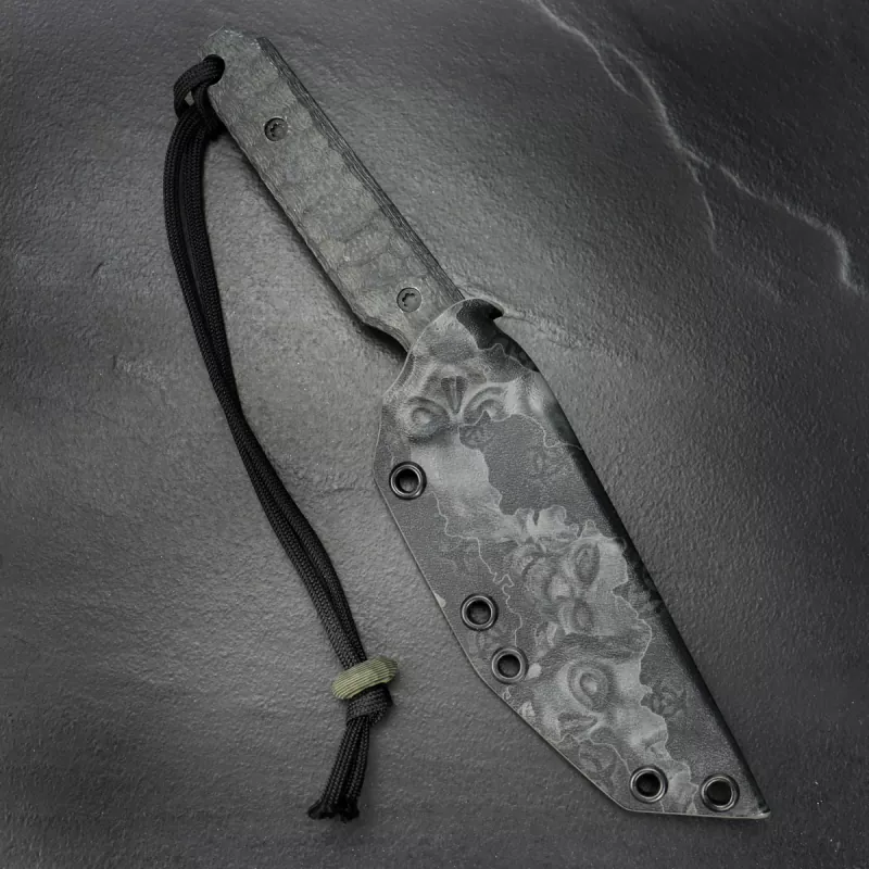 SK07 TAC Ceracote Camo SB1 with MDK Skull Kydex and removable black Micarta handle