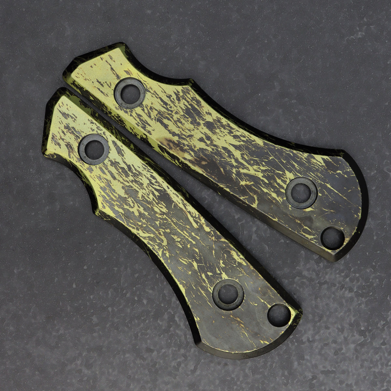 SK09 - Pair of shells Plain Titan black green/yellow fire anodized for scale version without screws