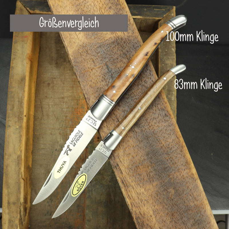Abverkauf Laguiole Taschenmesser 75mm Le Fidele Griff Schlangenholz Amourette kleine Version