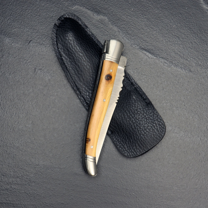 Abverkauf Laguiole Messer Le fidele Stahl 12C27 mit Wacholderholz