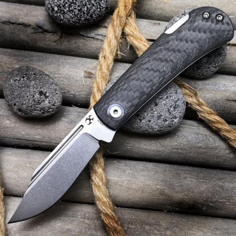 Pocket knife Backlock - WEDGE - by Kansept Knives EDC knife steel 154CM + carbon