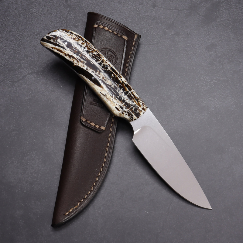 Wild Dog - Arno Bernard Knives hunting knife with mammoth molar and leather sheath - Kopie