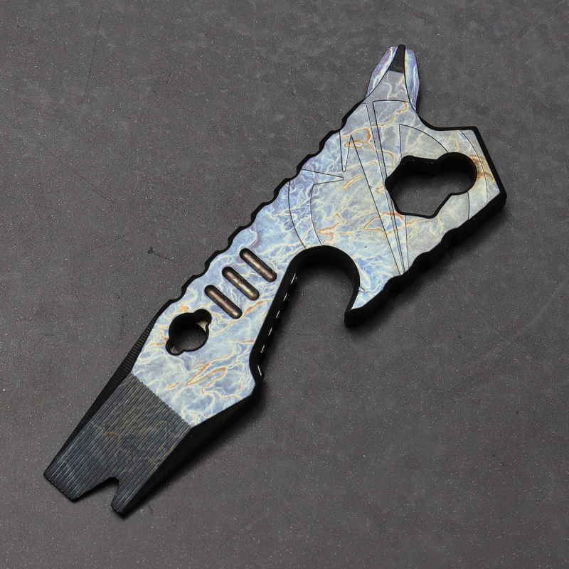 X1 Custom - Ein Tool für den Schlüsselbund Prybar aus Titan Hitze anodisiert