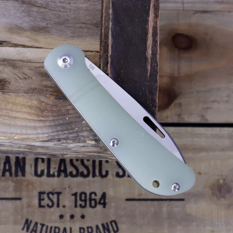 Ancient Spring - Zulu G10 Jade with D2 Steel low budget pocket knife