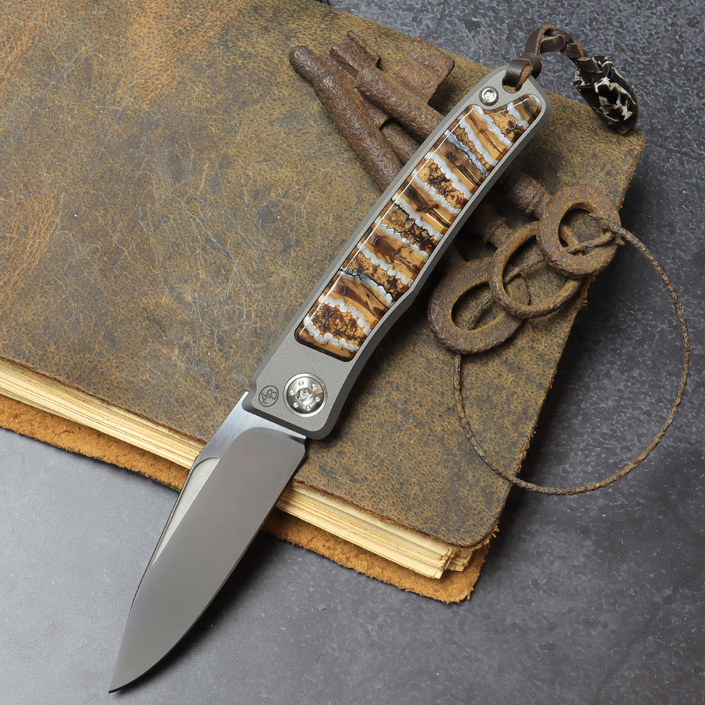 25/046 Rinkhals - Arno Bernard Knives - RWL 34 titanium slipjoint pocket knife with mammoth molar
