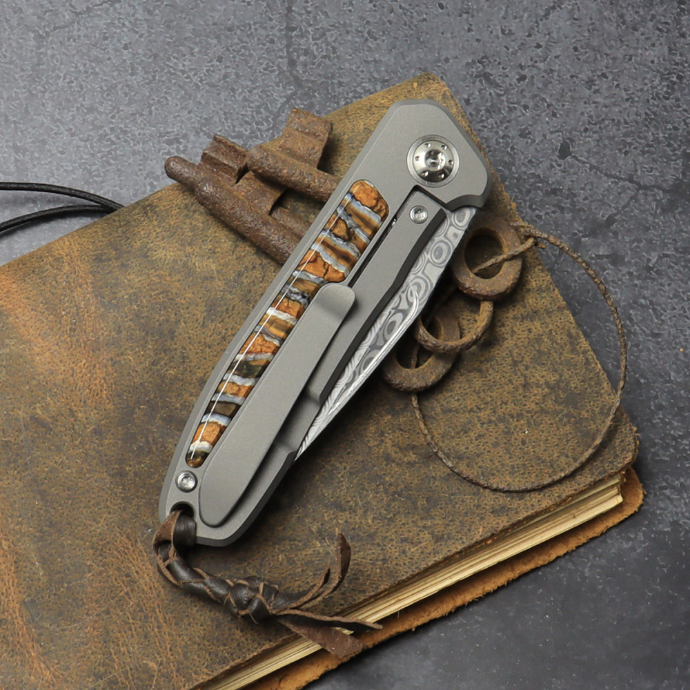 25/097 - German Edition Fuller - Arno Bernard Knives iMamba Damascus steel mammoth molar titanium