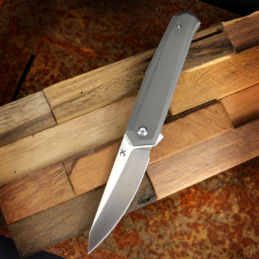 Integra Kansept Knives with M390 satin blade and titanium handle Design JK Knives - Framelock