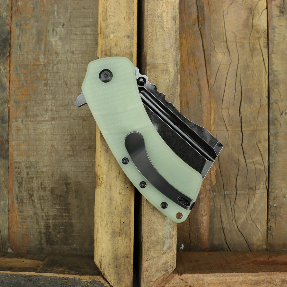 Korvid-XL von Kansept Knives Design von Koch-Tools in G10 Jade und 154CM Stahl black stonewashed