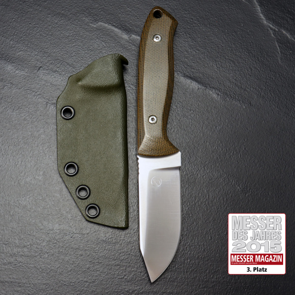 MDK - SK01 EDC knife Micarta olive incl. Kydex sheath SB1 steel