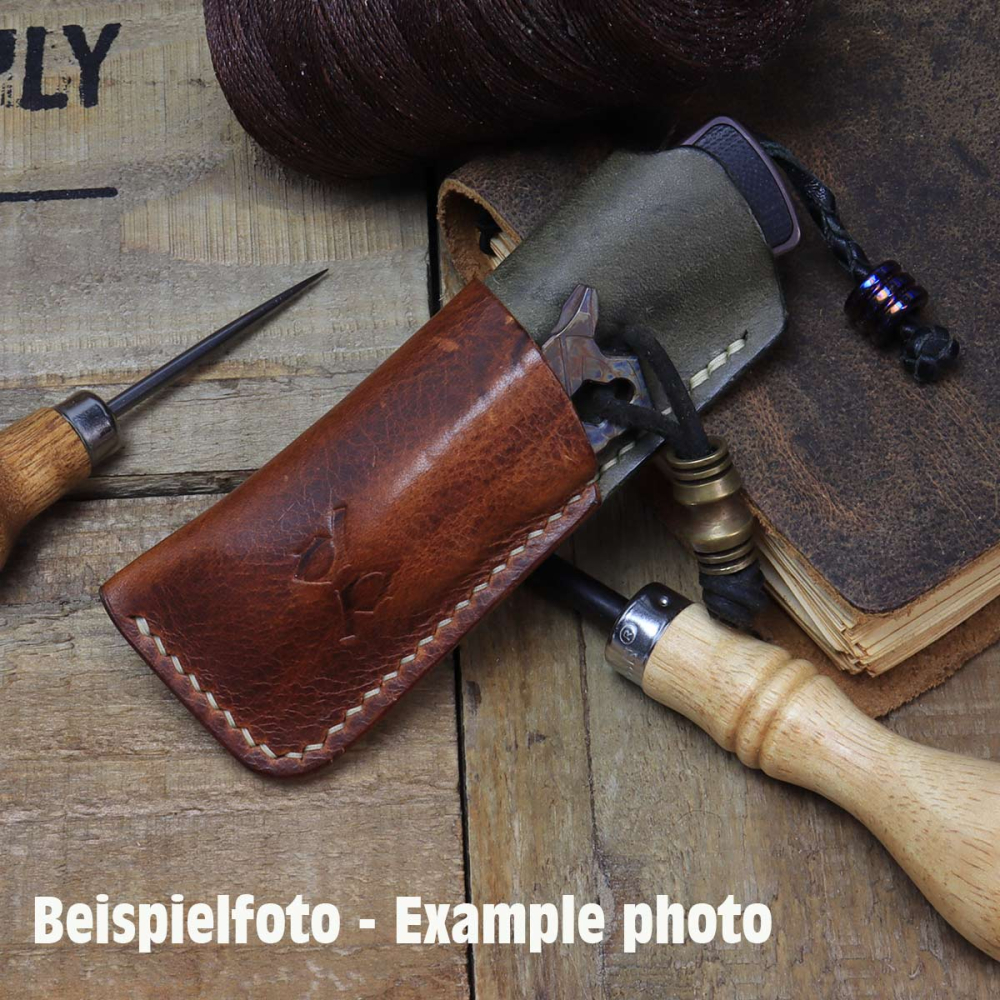 Handmade Leather Sheath Combo Tobacco/Oliv for SK-X and X1 Tool - de.leather