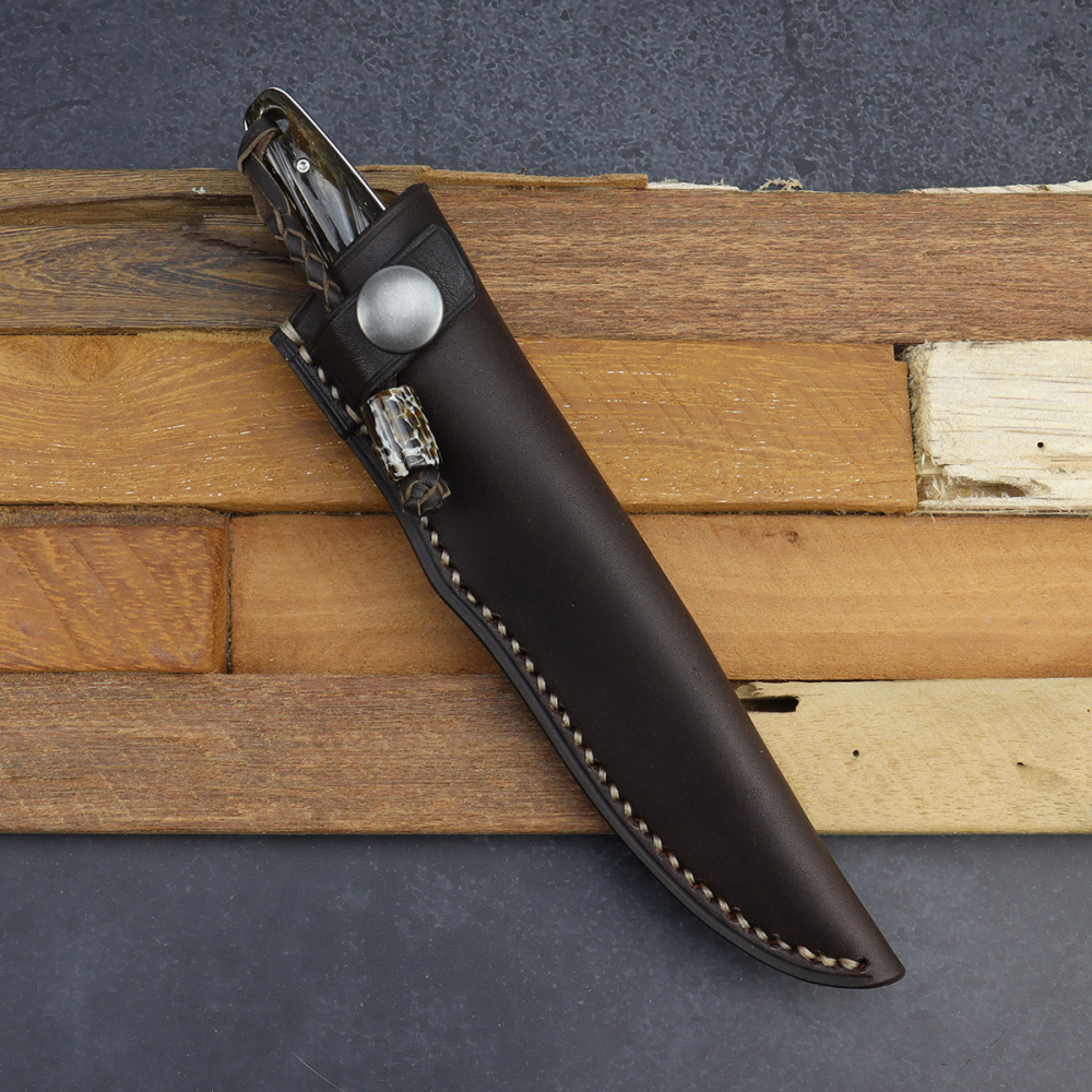 Bateleur slim elegant knife with giraffe bone handle - Arno Bernard Knives