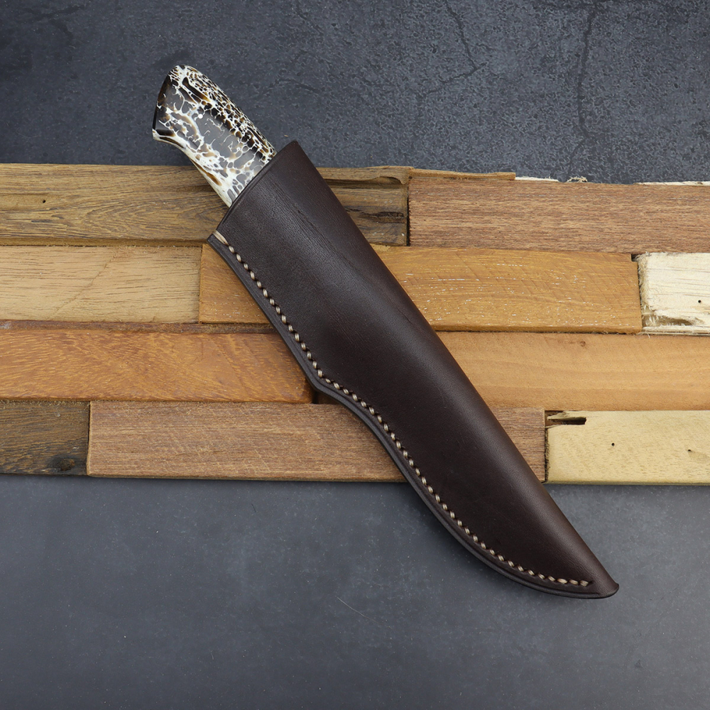 Croc Bushcraft knife with Kudu bone in the shop for the first time in 2025 - Arno Bernard Knives