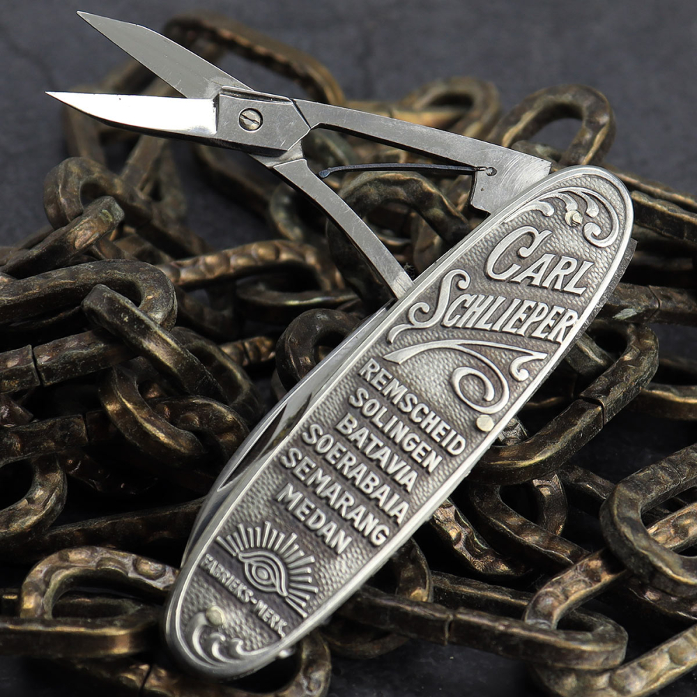 Carl Schlieper goes to Indonesia - Multitool - absolut selten - Schere, Korkenzieher, Kapselheber, Klinge