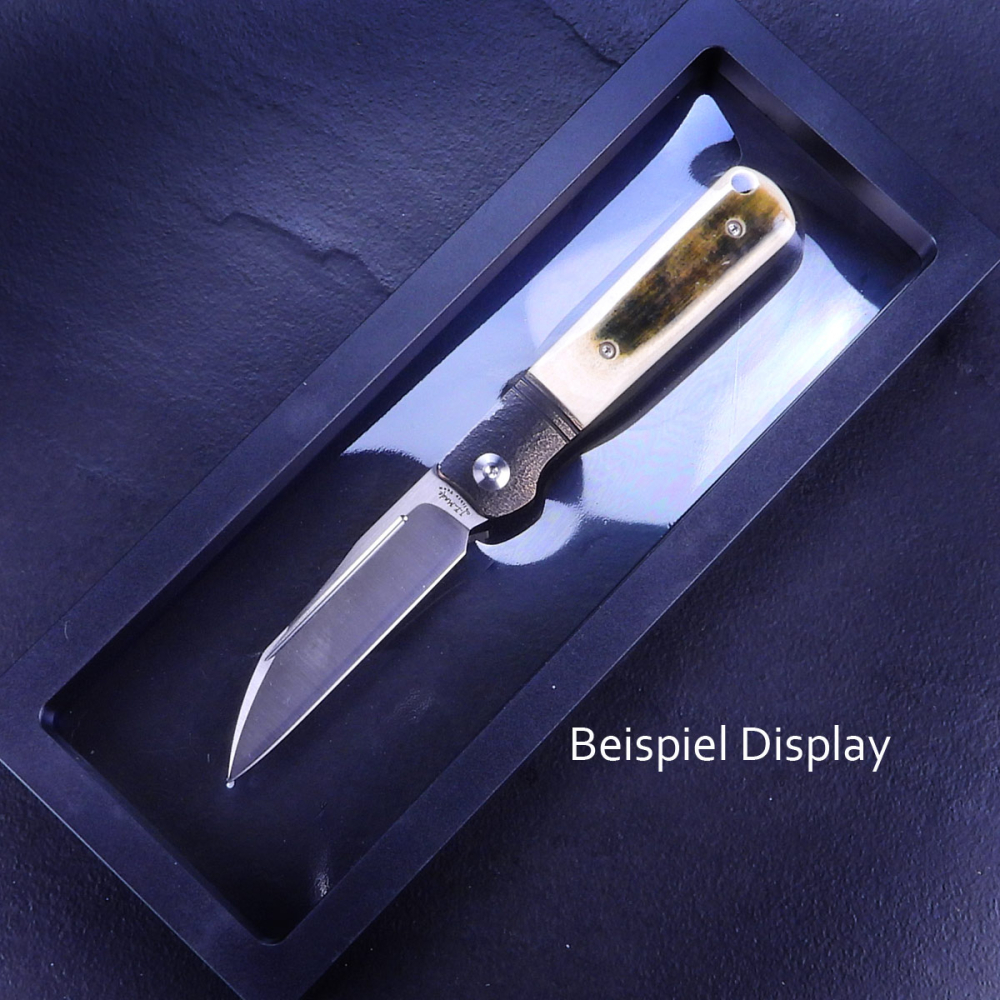 JE made Barlow 2022 slipjoint knife with mammoth tusk M390 hand jigged bronze bolster
