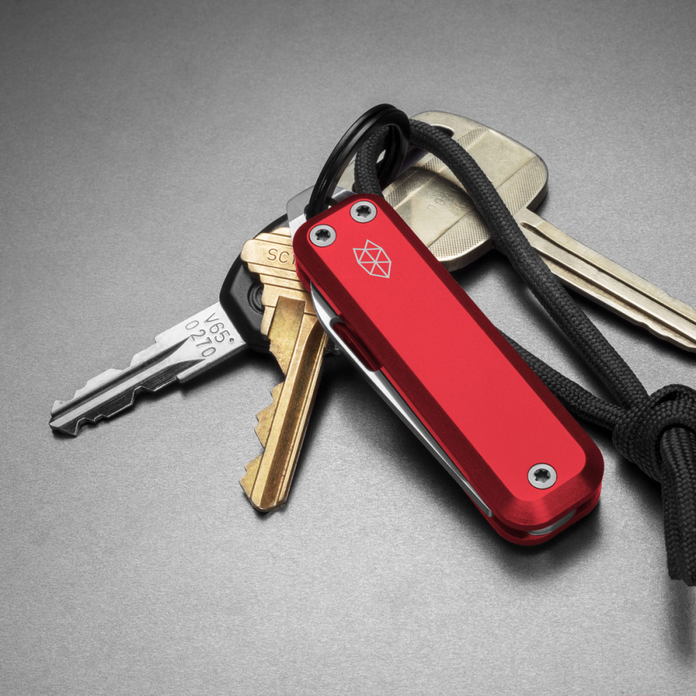 James Brand - Elko rot Aluminium Schlüsselbund Taschenmesser