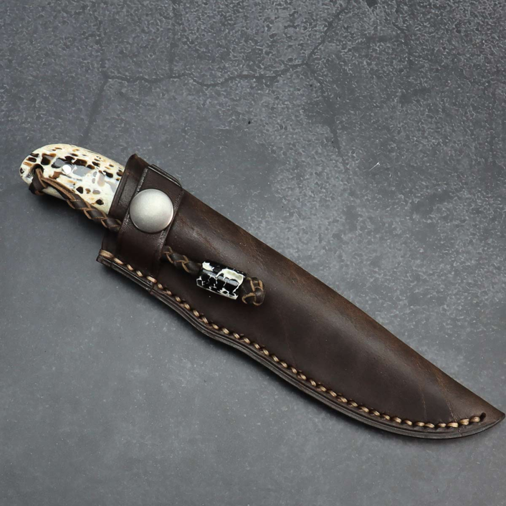 Fin & Feather by Arno Bernard Knives with stabilized kudu bone handle in 2 colors