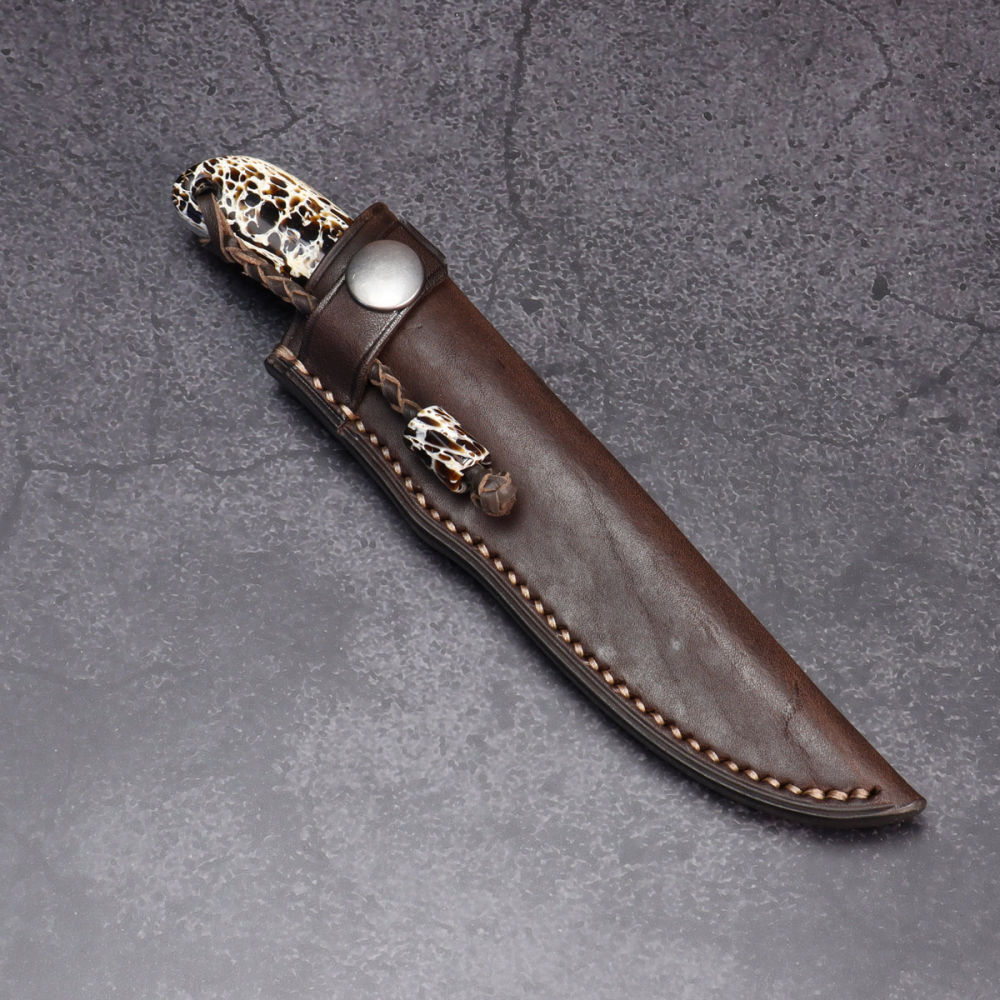 Fin & Feather by Arno Bernard Knives with stabilized kudu bone brown