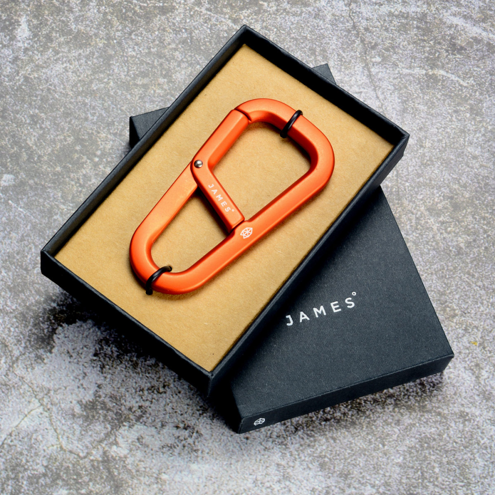The James Brand Hardin Orange Karabinerhaken für Schlüssel