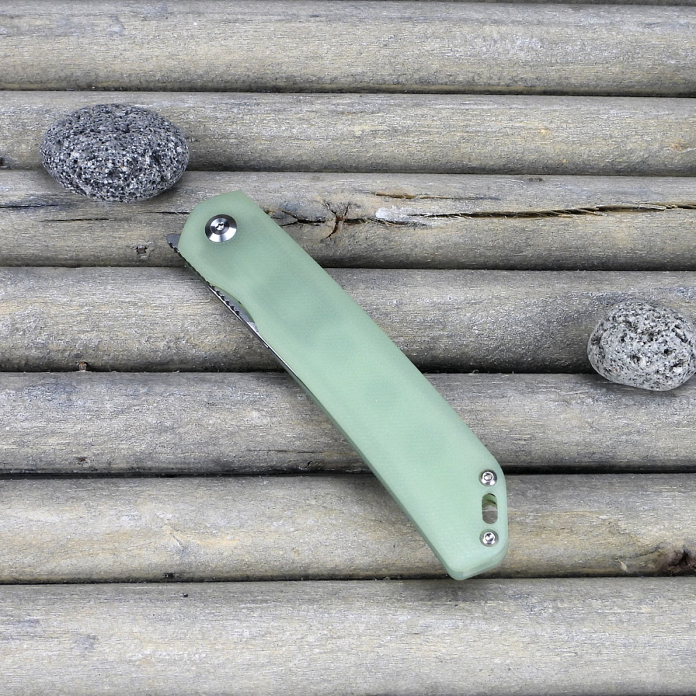 Kansept Hazakura natural G10 Stahl 154CM Frontflipper Messer Design von Max Tkachuk