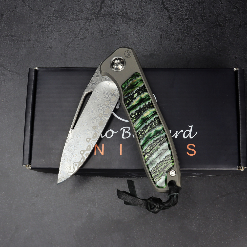 German Edition skelettiert - Arno Bernard Knives iMamba Damaststeel Mammutbackenzahn Titan 24/221