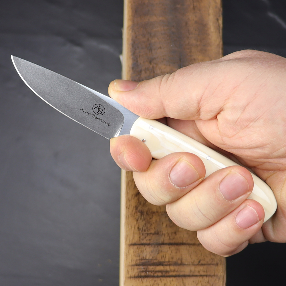 Jackal - Arno Bernard Knives great leisure knife in N690 steel with natural warthog tusk