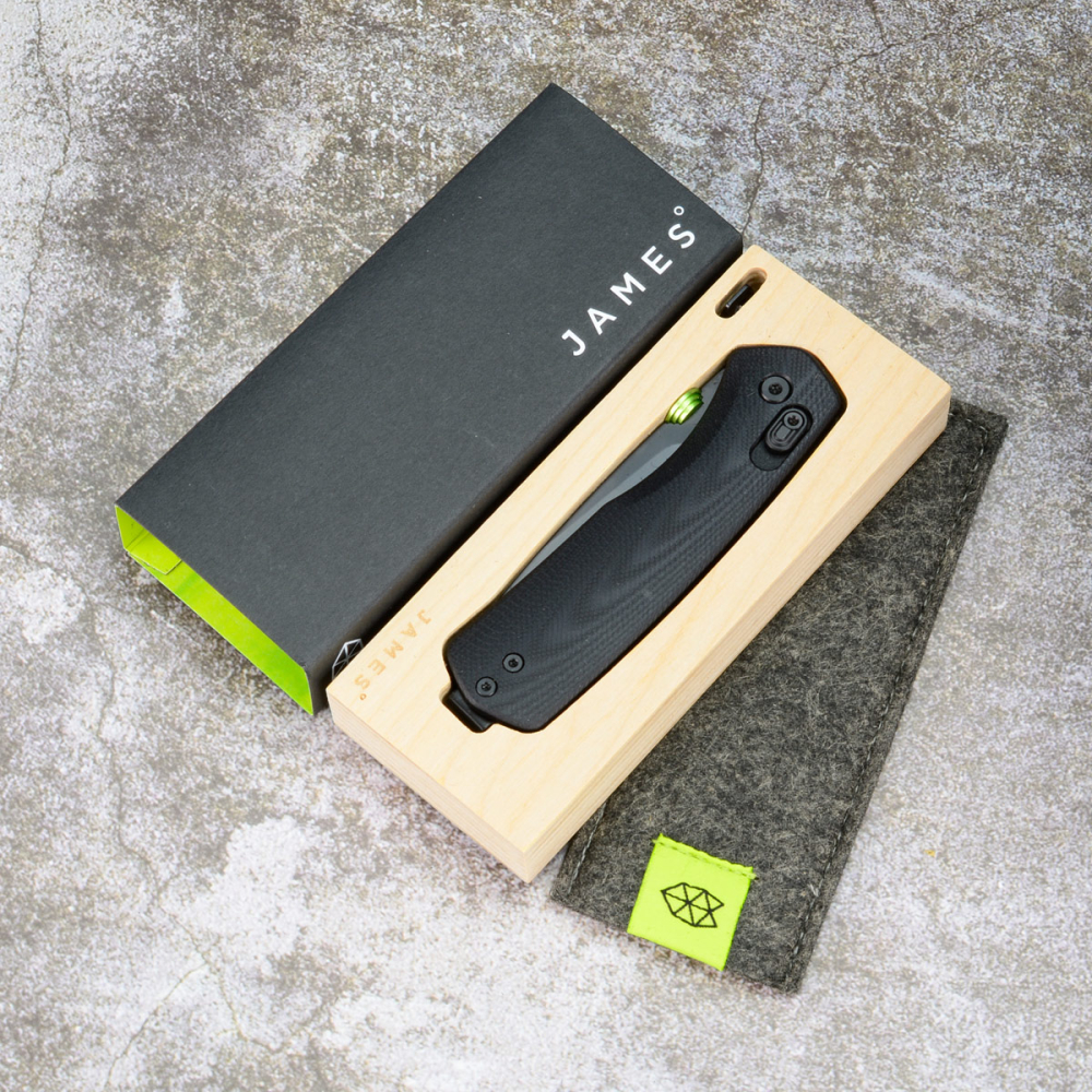 James Brand - Carter Messer G10 schwarz mit schwarzer VG10 Klinge mit slidelock