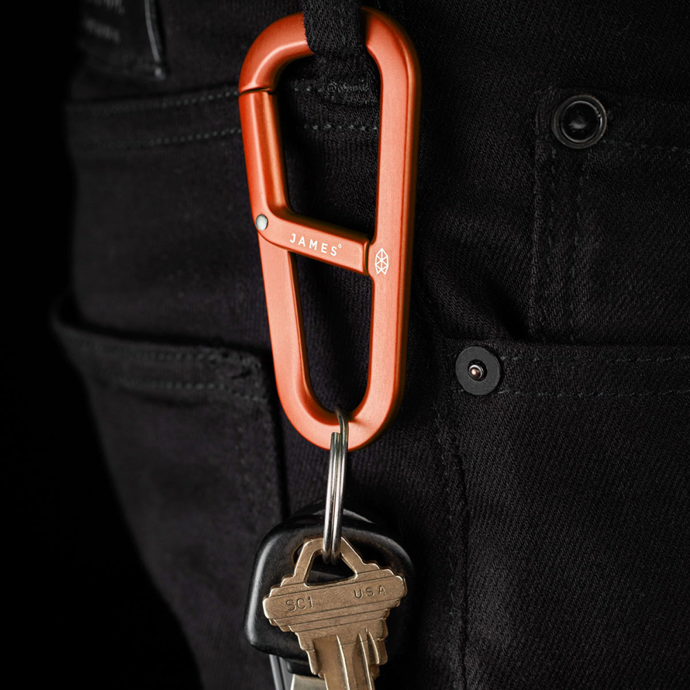 The James Brand Hardin Orange Karabinerhaken für Schlüssel