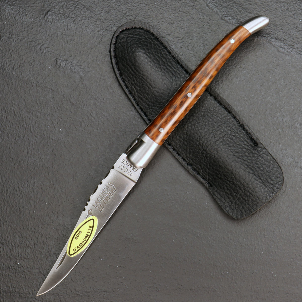 Abverkauf Laguiole Taschenmesser 75mm Le Fidele Griff Schlangenholz Amourette kleine Version