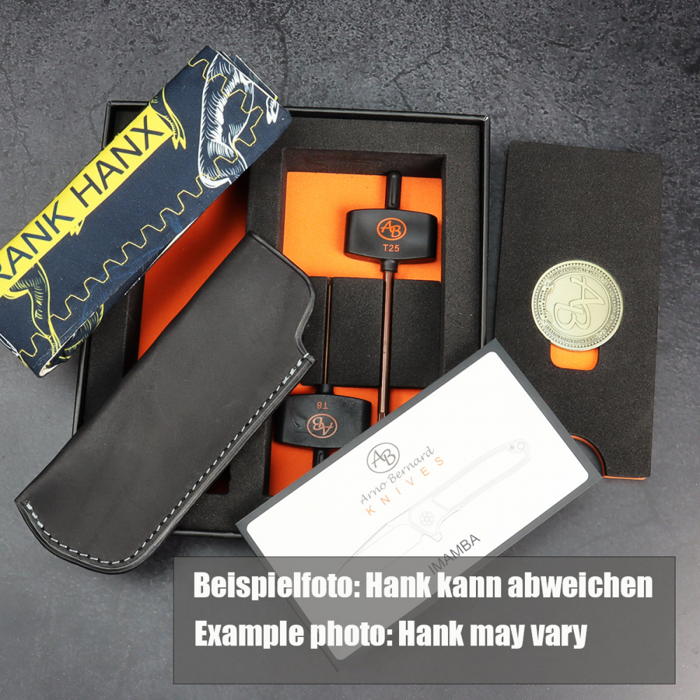 iMamba Folder Messer Arno Bernard Knives | Fuller | Maserahorn | Titangriff RWL-34 | Kugellager Framelock - 24/499