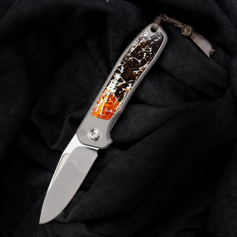German Edition Fuller iMamba braun/orange Arno Bernard Knives Kudu Knochen + Titan RWL-34 - Framelock