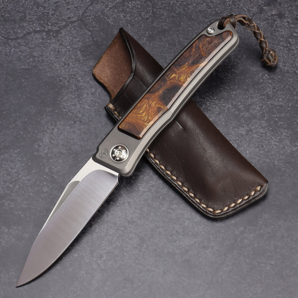 Rinkhals - Arno Bernard Knives - Desert Ironwood Slipjoint Titan Pocketknife RWL34