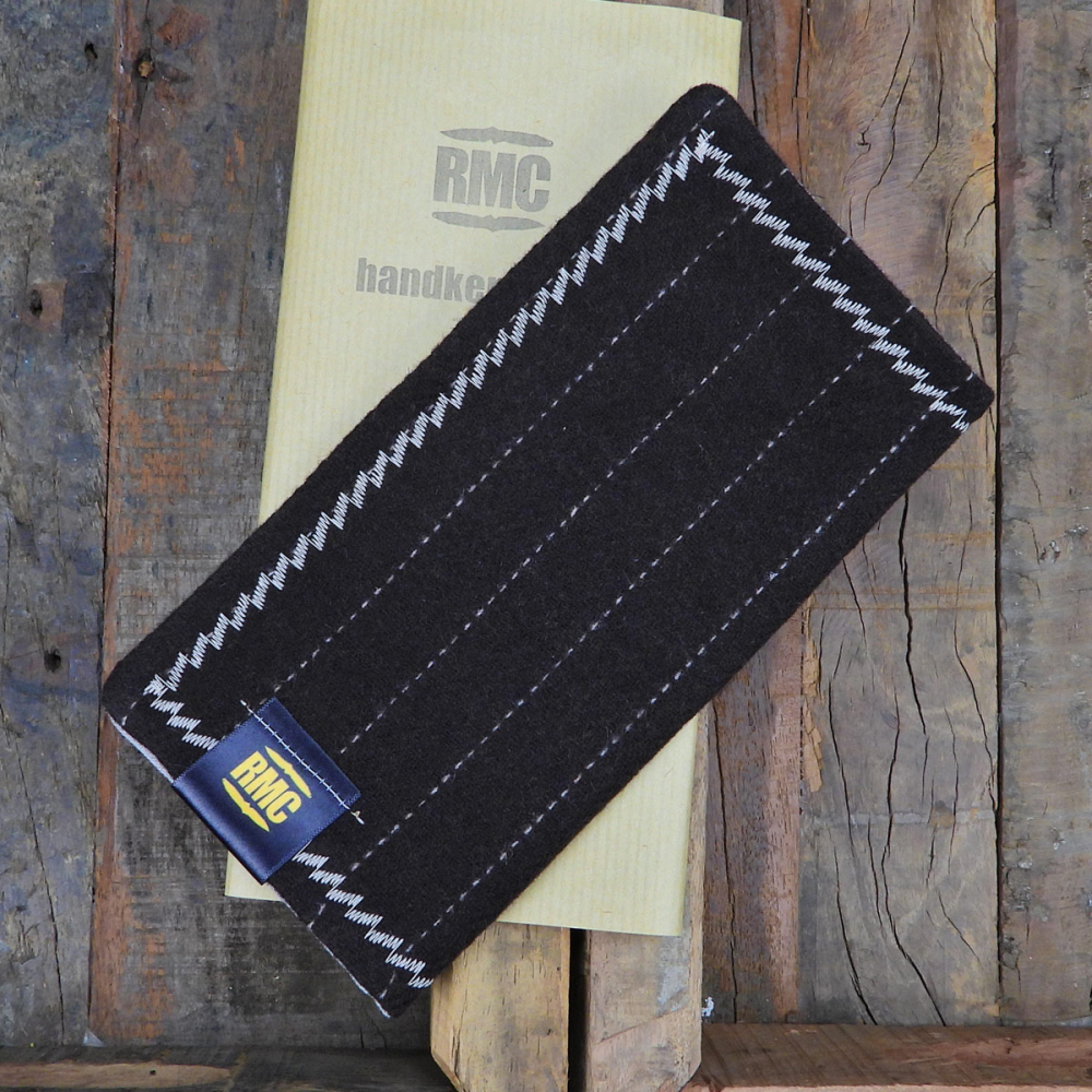 RMC Classic Line - Real men carry ... EDC Hank 2-Seitig braun / beige Nadelstreifen  20x20cm