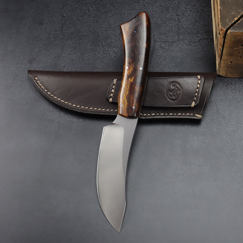 Springbok model - high-quality hunting knife in skinner form by Arno Bernard Knives with Ironwood