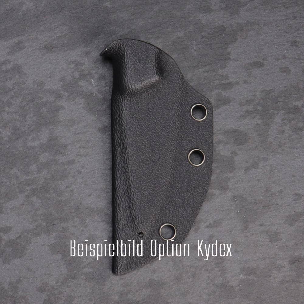 SK09 - Griff Version Micarta schwarz mit Kydex/Leder Stahl Sandvik-14C28 EDC Messer 2. Run