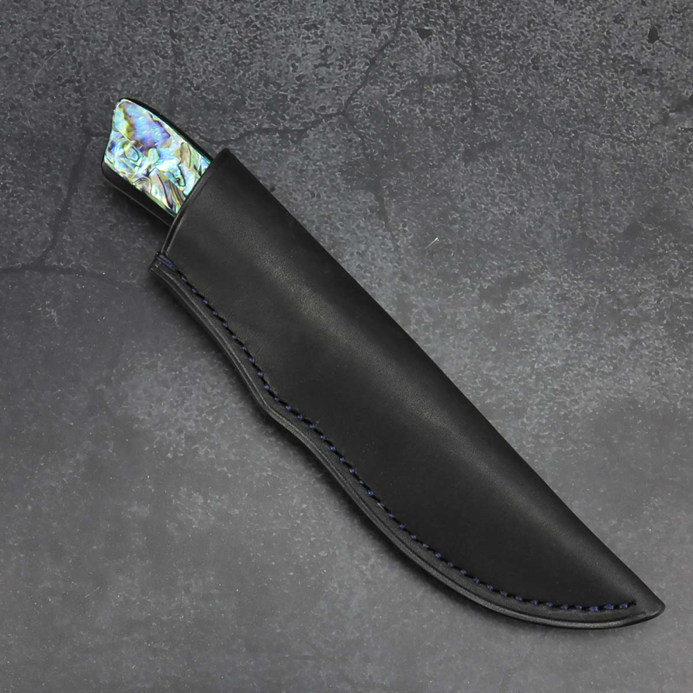 WASP - Handy hunting knife by Arno Bernard Knives in the Nessmuk style with abalone and N690