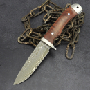 Haller Freizeitmesser Damast 39 Lagen mit Lederscheide