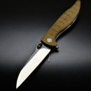 Abverkauf - QSP Knives Folder QS-117A Locust VG10 braun Leinenmicarta