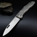 J.E. Made Knives Firefly CPM-S35VN Titanium by hand satin
