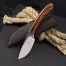 Sable hunting knife / skinner from South Africa Arno Bernard with ironwood and leather sheath