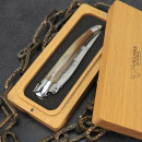 Laguiole en Aubrac Hornspitze Sandvik 12C27 mit Holzschatulle
