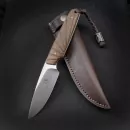 Bongo Arno Bernard Knives EDC knife with N690 steel burlap micarta brown