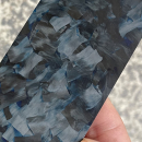 Inlay Carbon schwarz mit blauen Einschlüssen für SK-X Taschenmesser (Inlay Version)
