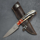 Fin & Feather by Arno Bernard Knives with stabilized kudu bone handle in 2 colors