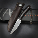 Fin & Feather von Arno Bernard Knives mit einem Griff aus Grenadillholz Stahl N690