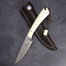 Fin & Fur with warthog tusk incl. high-quality leather sheath EDC knife with N690 steel