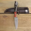 Arno Bernard Fin & Fur EDC knife with handle made of 2-colored kudu bones