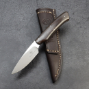 Galago grenadilla wood - Arno Bernard Knives small EDC knife with N690 steel and leather sheath