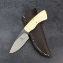 Gecko Arno Bernard Knives Warthog tusk N690 with leather sheath