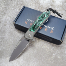 Folder Fuller Arno Bernard Knives iMamba Kudu bone green + titanium handle RWL-34 - framelock
