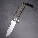 Folder skeletonized - iMamba Arno Bernard Knives -Titanium Snakeskin RWL-34 steel knife